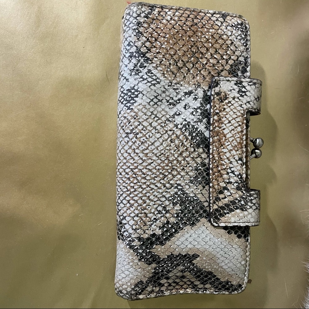 Hobo International snakeskin large wallet / Wristlet used twice